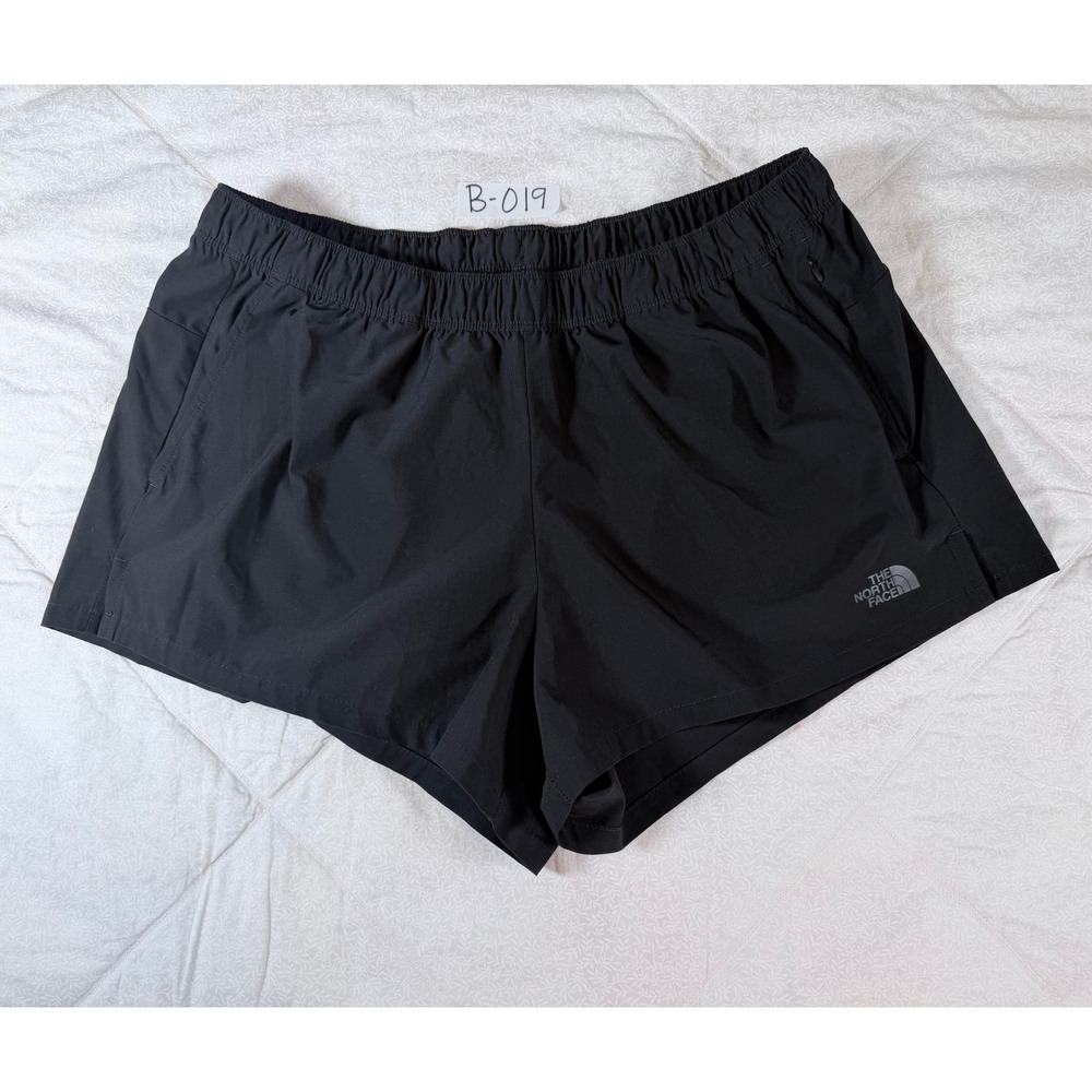 The North Face Womens XL Black Running Shorts Activewear Zippered Pocket